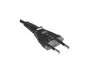 Preview: Netzkabel Eurostecker Typ C auf C7, 0,75mm², Eurostecker/IEC 60320-C7, VDE, schwarz, DINIC Box, Länge 5,00m